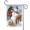 Toland Home Garden White and Brown Snowman Pasture Christmas Outdoor Garden Flag 18" x 12.5"